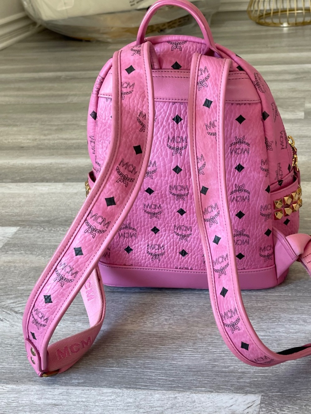 Pink MCM Backpack - Picture 2 of 6